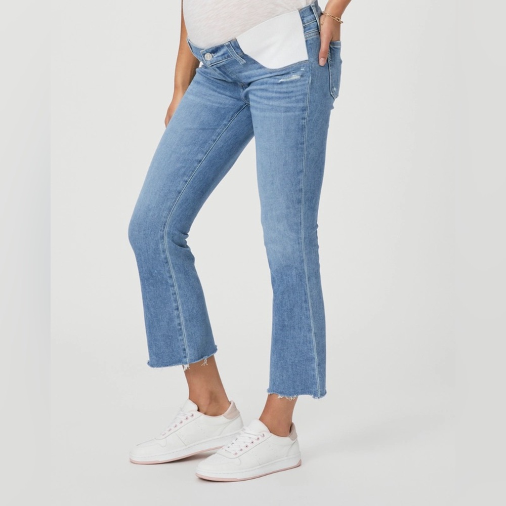 PAIGE Collette Crop Maternity Flare Jean